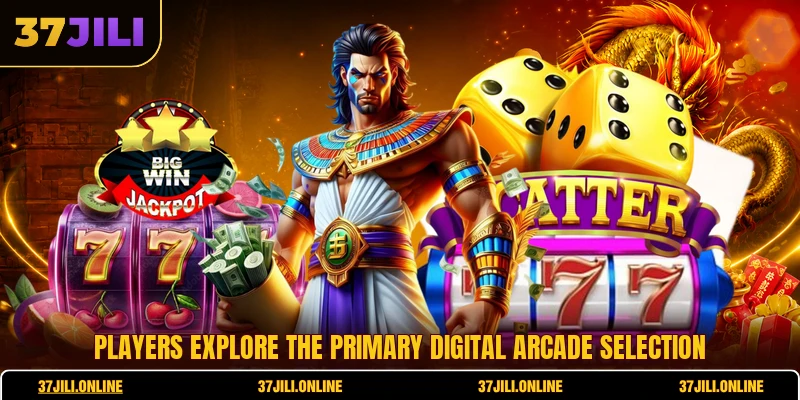 Players explore the primary digital arcade selection