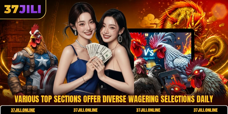 Various top sections offer diverse wagering selections daily